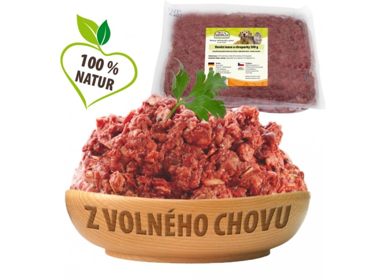 Paex Mražené Hovězí maso a chrupavky mleté 500 g