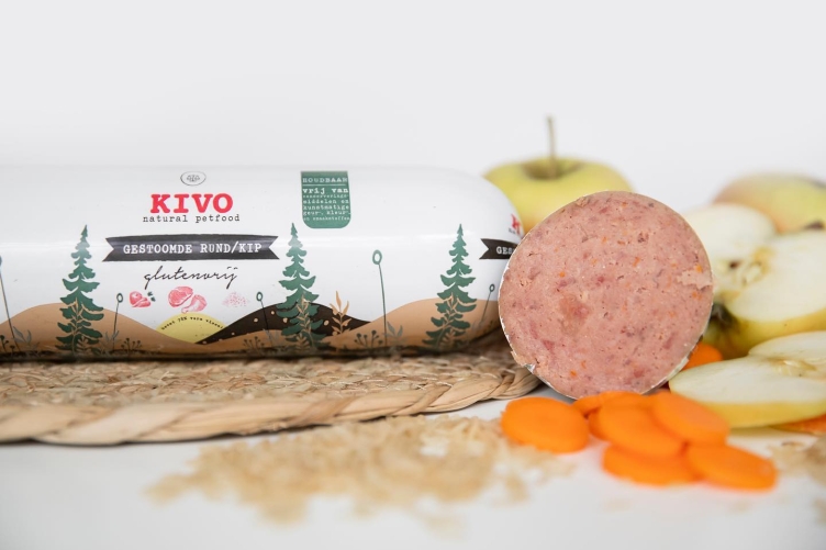 Kivo Dušené maso Kuře a hovězí 600 g